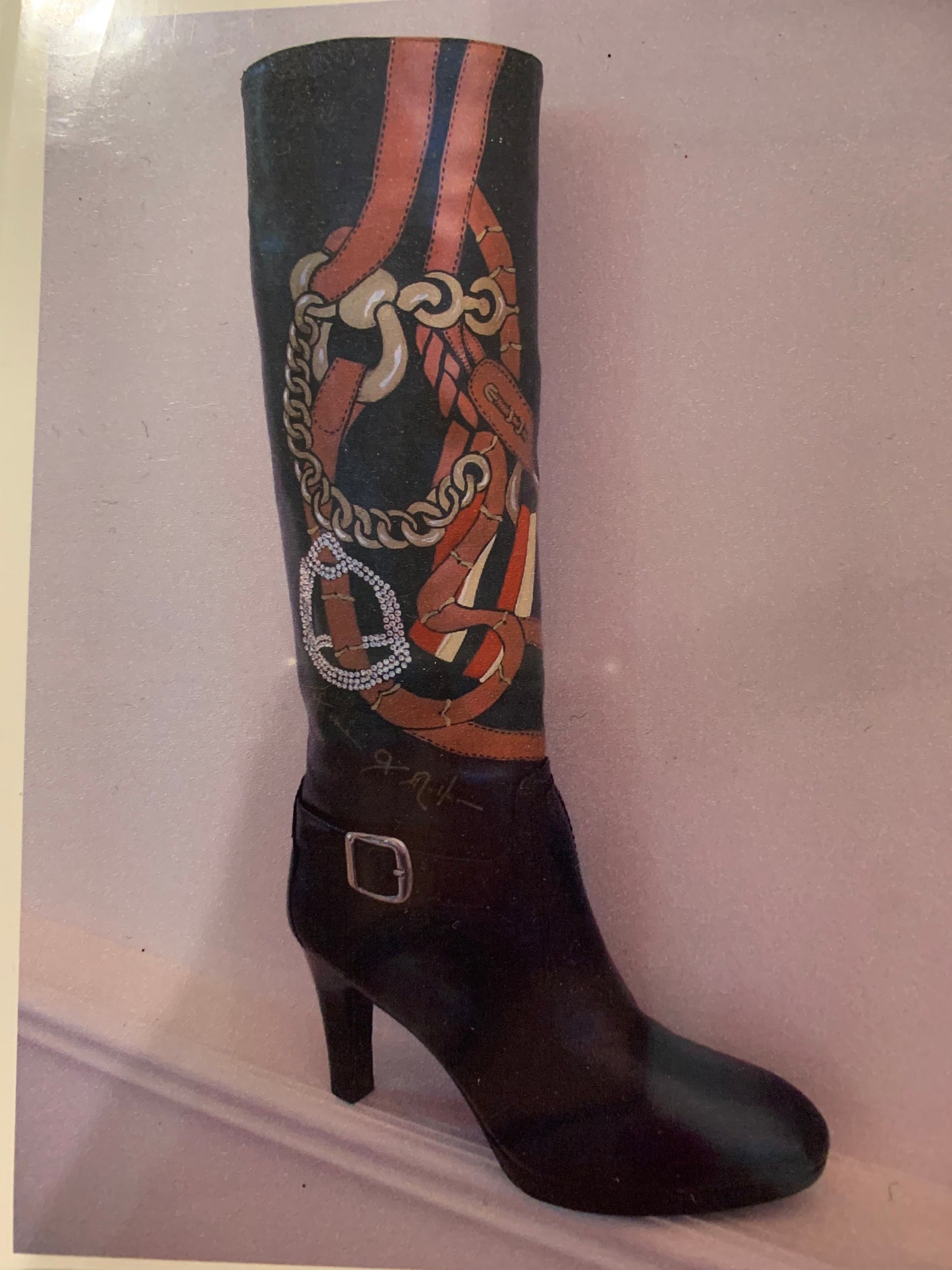 Leather Boot Designs with Swarovski Crystals