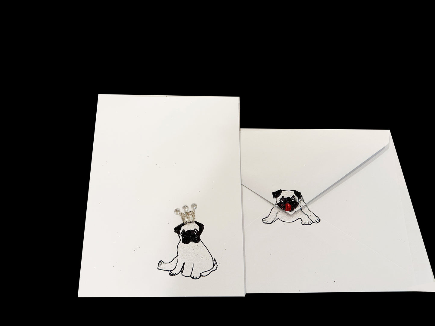 Hand Painted Greeting Card- PUG