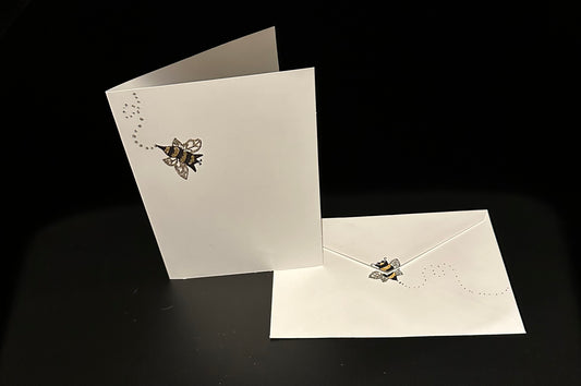 Hand Painted Greeting Cards -Sparkling Bee